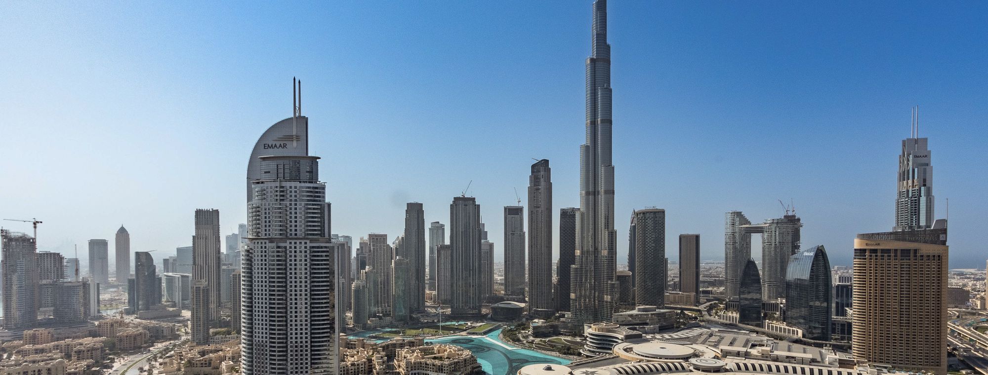 Downtown Dubai skyline with the Burj Khalifa at its centre